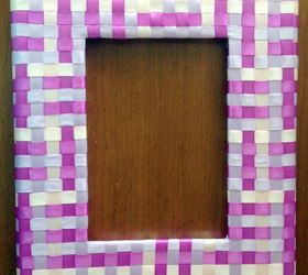 woven ribbon frame diy, crafts, how to