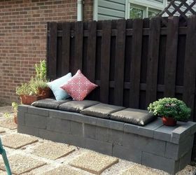 Cinder block on sale corner bench