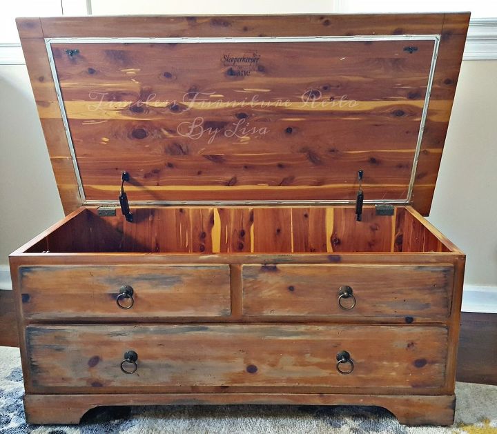 cedar chest turned vintage gun cabinet