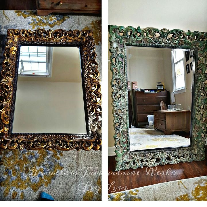 gold mirror to work of art, crafts, wall decor