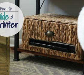 how to hide a printer, crafts, organizing