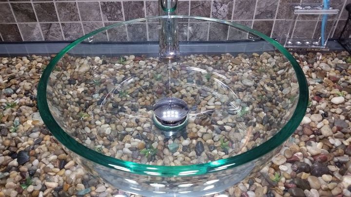 How To Make A Pebble And Glass Bathroom Vanity Hometalk