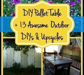 diy pallet table 13 easy outdoor diy projects upcycles, diy, outdoor furniture, outdoor living, pallet, woodworking projects