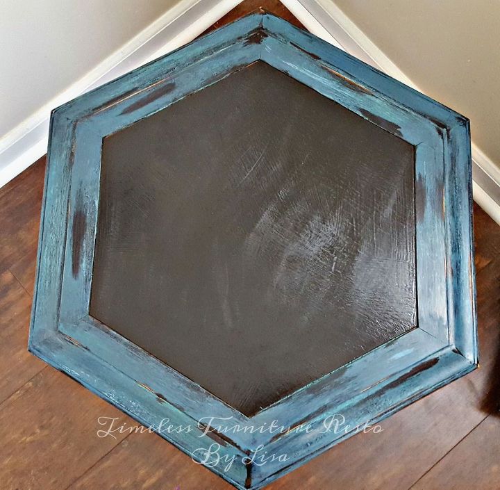 hexagon table gets a makeover