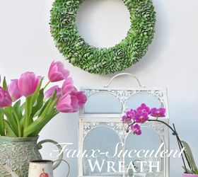 11 diy valentines door decorations inspired by love, 11 Faux succulent pistachio nut wreath