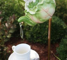 don t ditch your broken teacups til you see what people do with them, Create sweet garden art with copper pipes