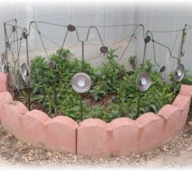 upcycled wire hanger garden edging fencing diy tutorial, fences, gardening, how to, repurposing upcycling