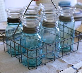 an unusual use for mason jars on my french country table, crafts, dining room ideas, mason jars, seasonal holiday decor
