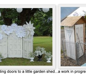 a living roof for our garden shed made from wedding doors, gardening, outdoor living, roofing