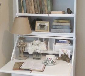 from dated desk to french secretary, how to, painted furniture, repurposing upcycling