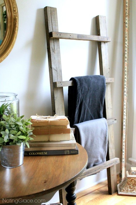 make a diy blanket ladder in a weekend, diy, living room ideas, woodworking projects