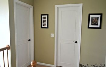 Hollow Core Bore to a Beautiful Updated Door: DIY Slab Door Makeover