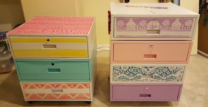 repurposed heavy metal drawers