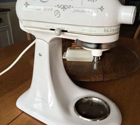 a little glitz glam for this boring white kitchenaid mixer, crafts, how to
