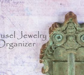 carousel jewelry organizer, chalk paint, crafts, decoupage, how to, organizing, repurposing upcycling