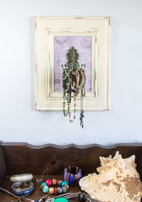 carousel jewelry organizer, chalk paint, crafts, decoupage, how to, organizing, repurposing upcycling