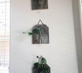 happy earth day rustic wood plant holder decor, container gardening, gardening, how to, wall decor