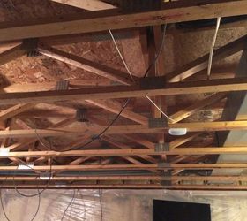 how can i make my basement s ceiling beam strong enough to hang things, This is a pic of the beams I am talking about
