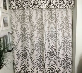 the 12 most brilliant uses people came up with for shower curtains, Make a chic valance over your shower curtain