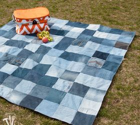 the 12 most brilliant uses people came up with for shower curtains, Cover one with jean for a picnic blanket