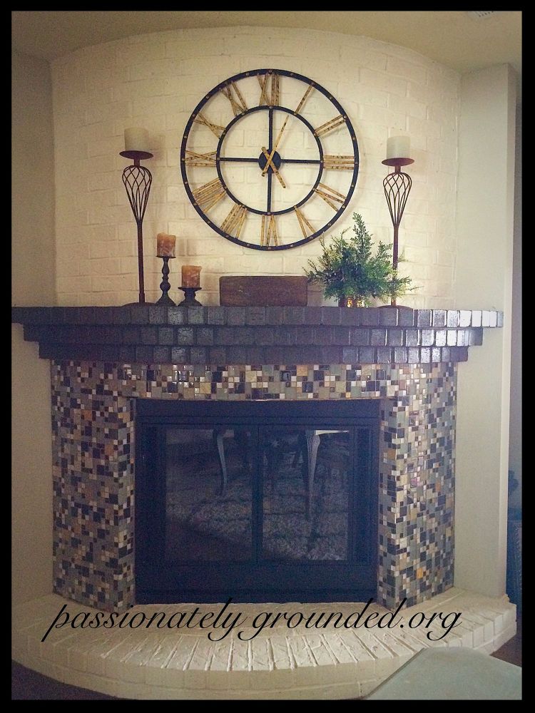 fireplace brick painted dark tile fireplaces simple paint painting hometalk mantels concrete tricks mantel update instantly brighten yellow decor should