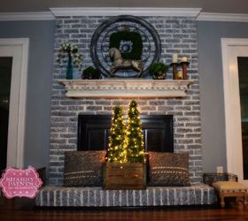 12 simple tricks to amp up the light for your dark fireplace, Paint outdated brick with a wash of grey