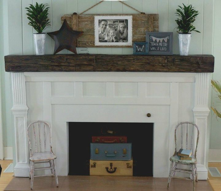 12 simple tricks to amp up the light for your dark fireplace, Make your own wainscotting with scraps