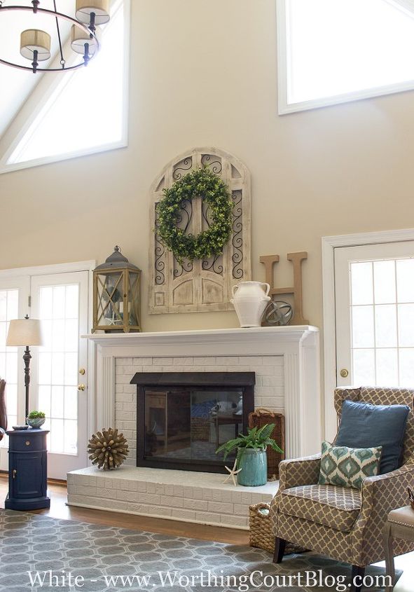 12 simple tricks to amp up the light for your dark fireplace, Or simply paint the whole area full white