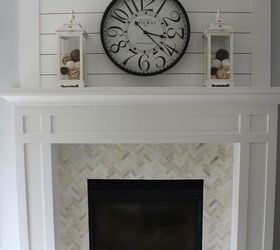 12 simple tricks to amp up the light for your dark fireplace, Lay tiny bright tiles over large ugly ones