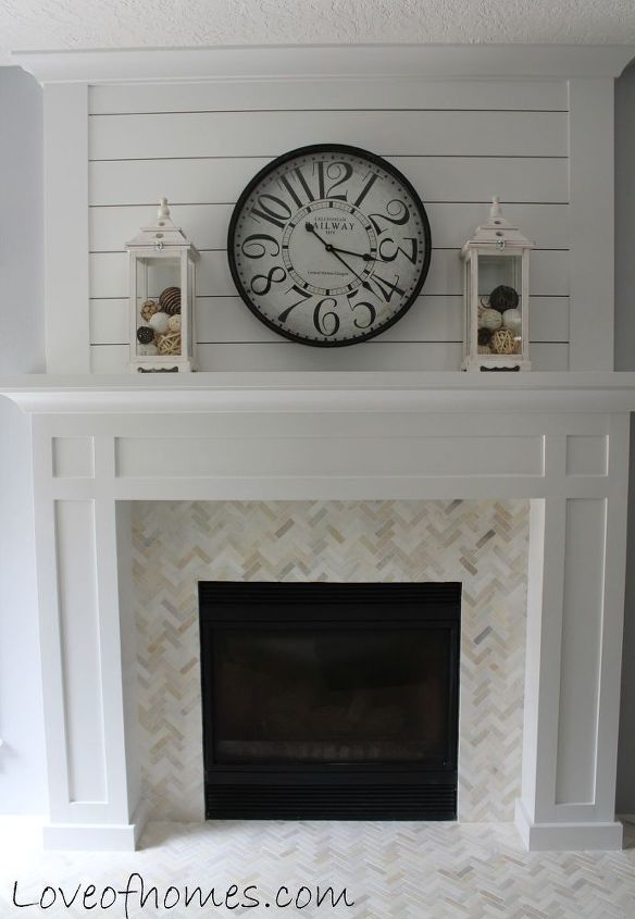 12 simple tricks to amp up the light for your dark fireplace, Lay tiny bright tiles over large ugly ones