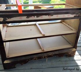 repurposed entertainment center to bench, diy, entertainment rec rooms, outdoor furniture, painted furniture, repurposing upcycling