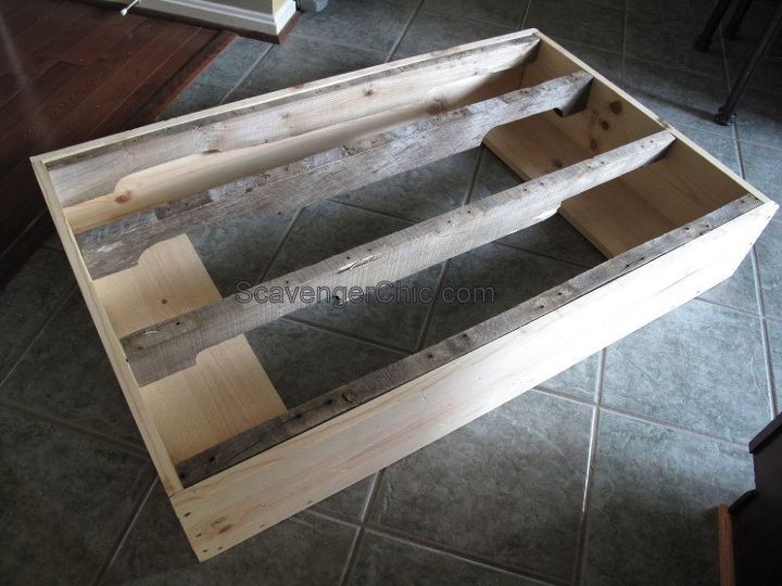 mesa de centro de madeira de paletes de carrinho industrial
