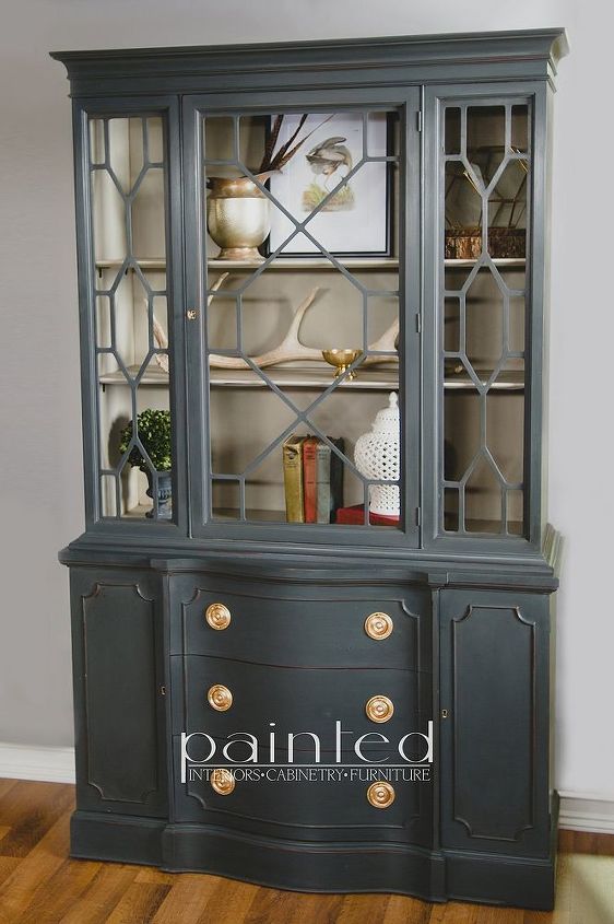 annie sloan chalk painted china cabinet