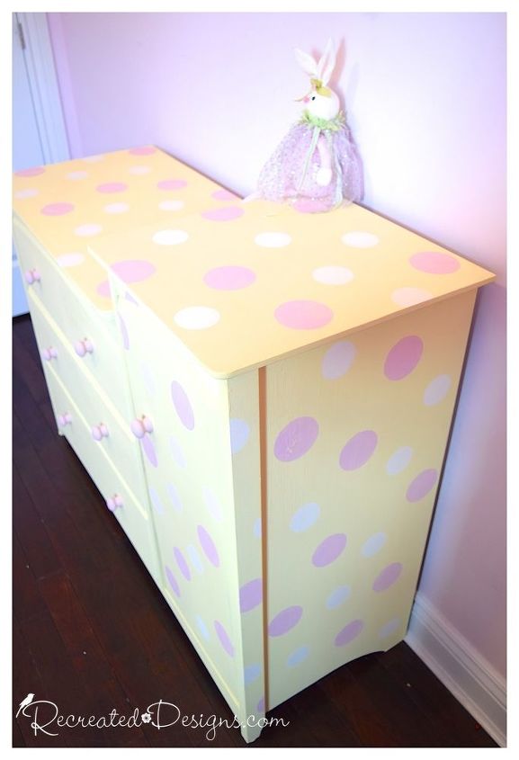 painted polka dot bliss, bedroom ideas, painted furniture