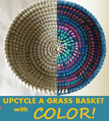 upcycle an old basket with paint and color , crafts, home decor
