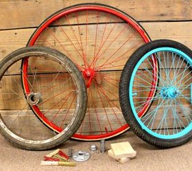 Tablero de notas único hecho con neumáticos de bicicleta!