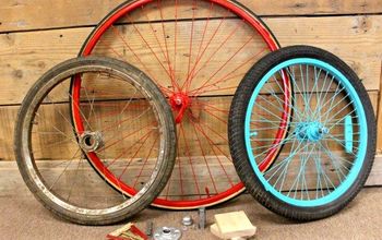 Tablero de notas único hecho con neumáticos de bicicleta!