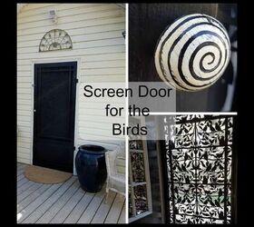 screen door for the birds, diy, doors