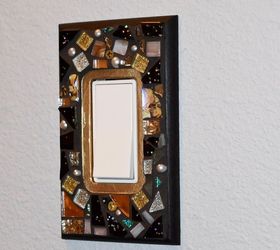 want to bling up you wall a bit how bout switch plate covers , crafts, wall decor, these plastic switches come in wht blk n gry