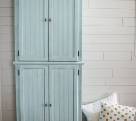 diy curio turned storage cabinet, kitchen cabinets, painted furniture
