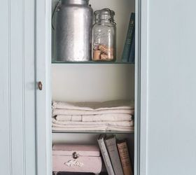 diy curio turned storage cabinet, kitchen cabinets, painted furniture