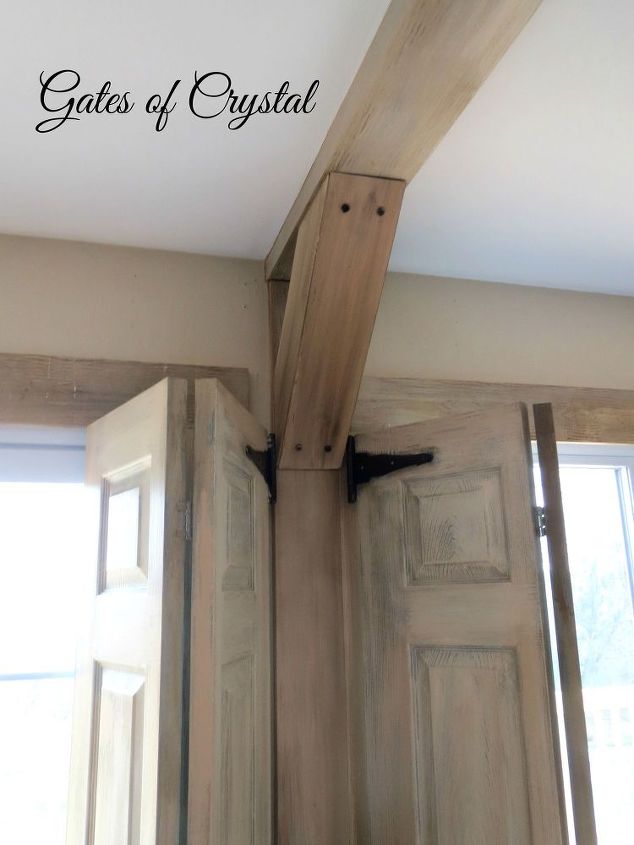 faux rustic wood and beams, home decor, home maintenance repairs