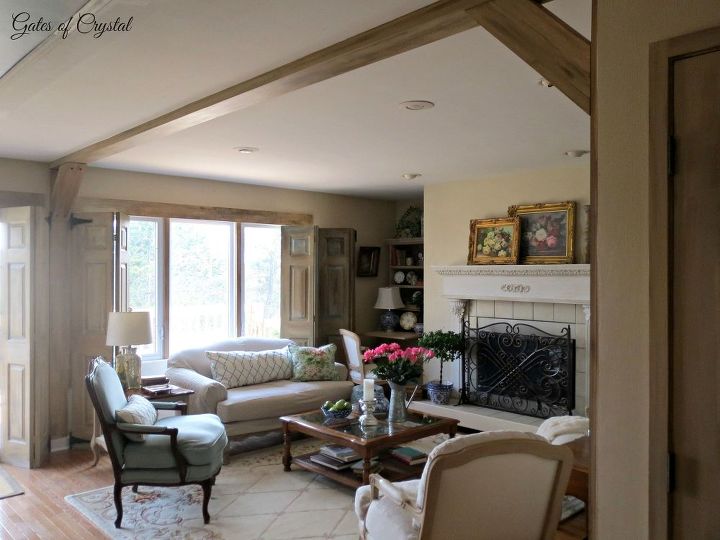 faux rustic wood and beams, home decor, home maintenance repairs