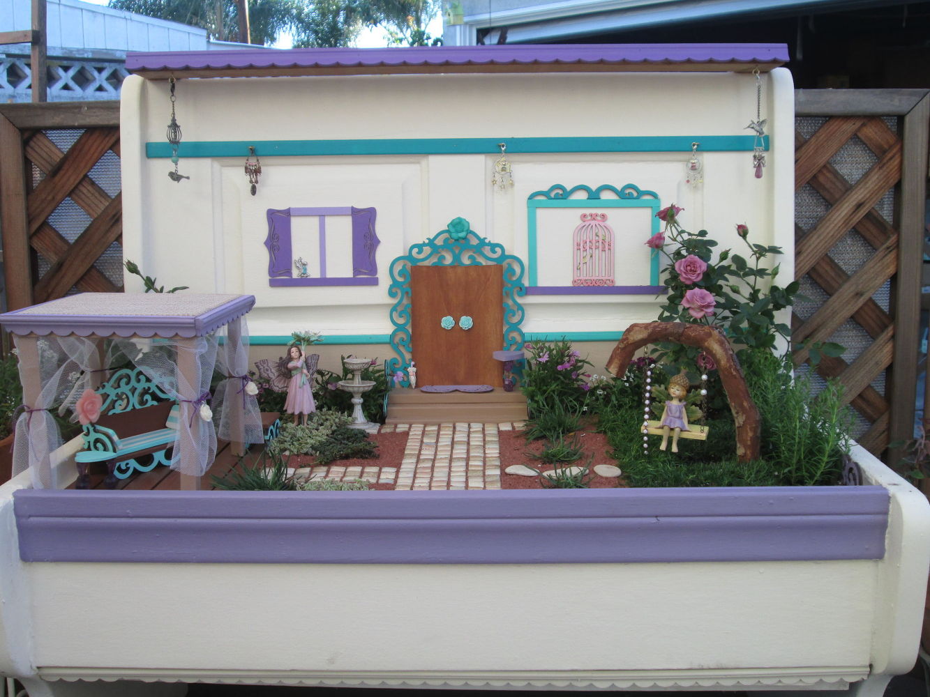 15 Whimsical Ways to Use Old Furniture in Your Flower Bed