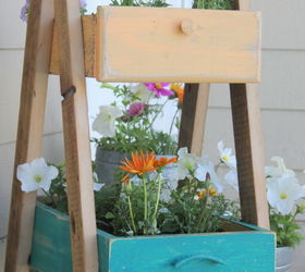 15 whimsical ways to use old furniture in your flower bed, Use just the drawers for your garden addition