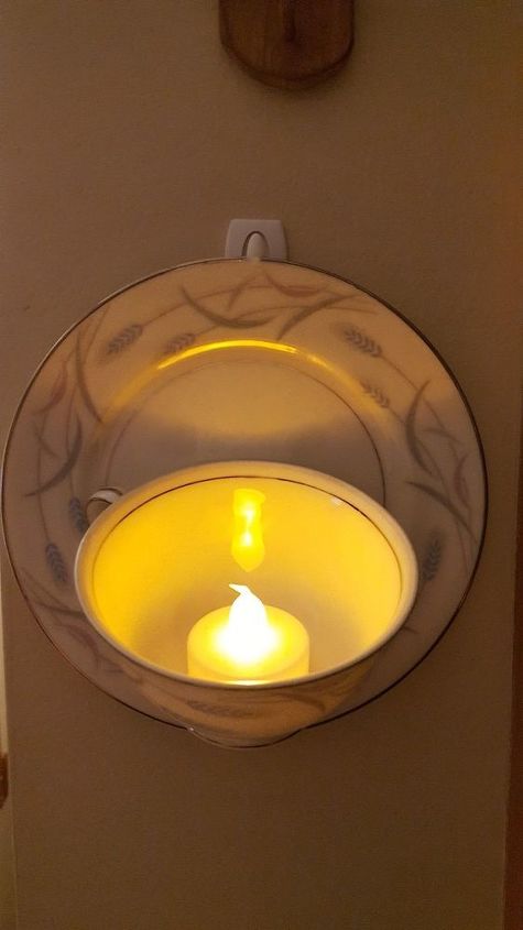 simple sconces from teacups plates, how to, repurposing upcycling, wall decor