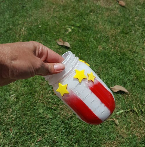 how to make american flag mason jars, crafts, how to, mason jars, patriotic decor ideas, seasonal holiday decor