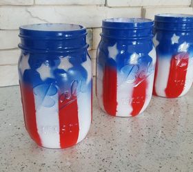 how to make american flag mason jars, crafts, how to, mason jars, patriotic decor ideas, seasonal holiday decor