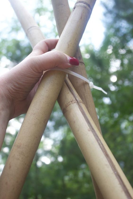 como construir uma armao de bambu para a tenda de feijo