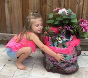 how to build a fairy garden waterfall with foam in a can
